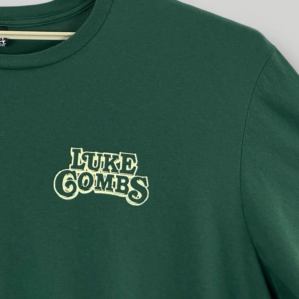Luke Combs‎ Beer Never Broke My Heart Tour Shirt Mens 4XL Green Country Concert